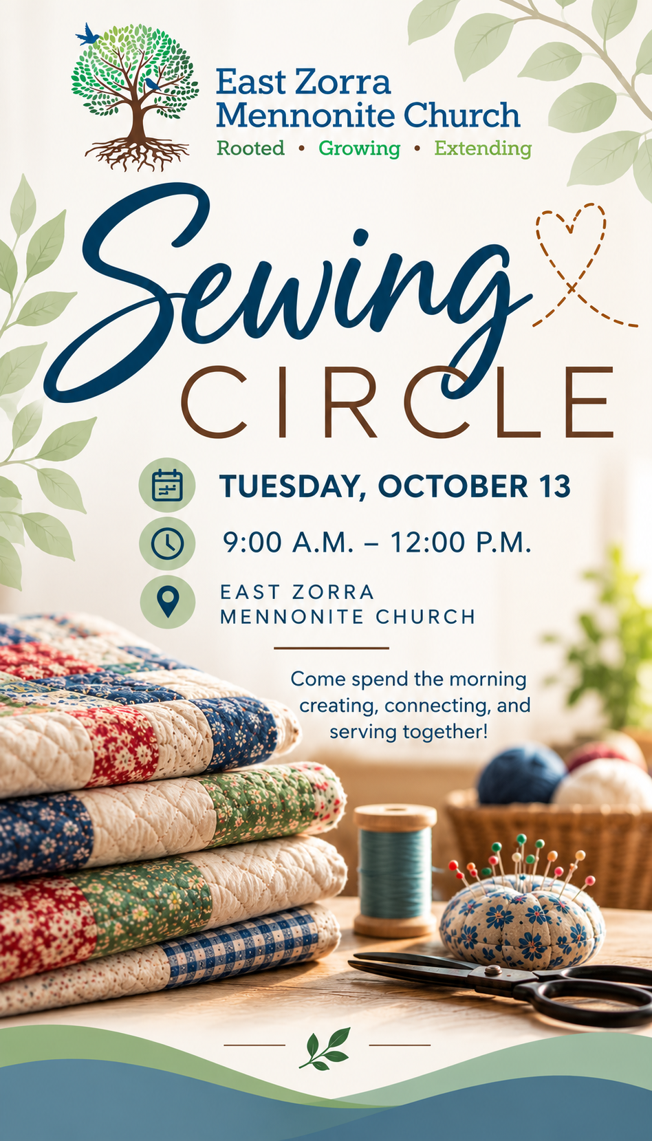SEWING CIRCLE – RESCHEDULED